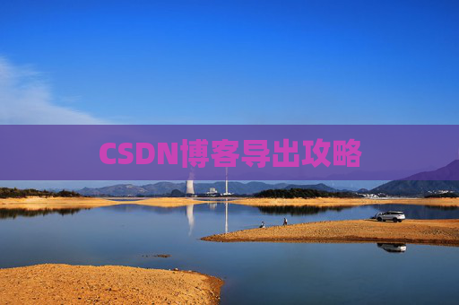 CSDN博客导出攻略